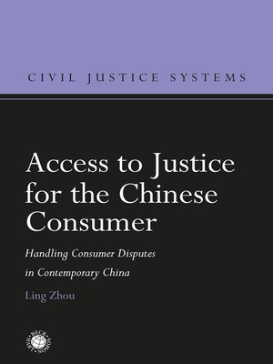 cover image of Access to Justice for the Chinese Consumer